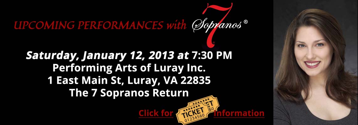 Upcoming Performance – January 12, 2013